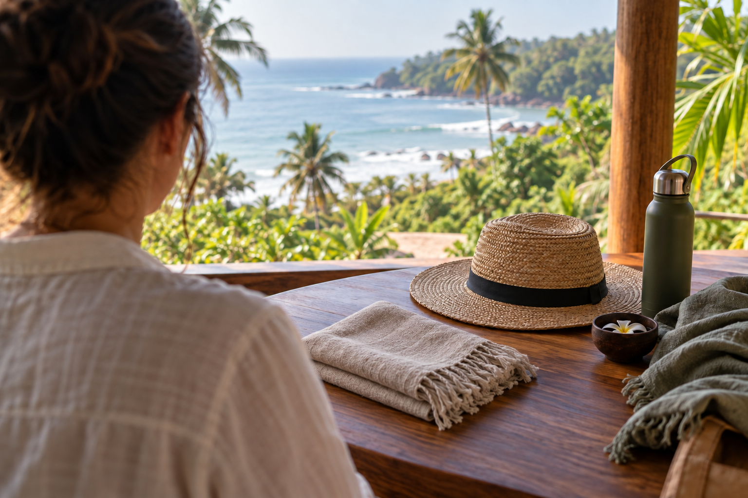 A calm packing checklist and travel essentials ready for a wellness retreat.